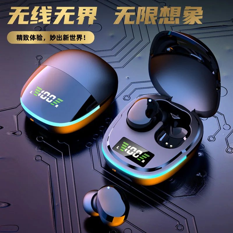 

The new Bluetooth headphones G9S feature a colorful breathing light with digital display and are compact in size