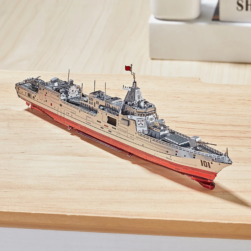 IRON STAR 3D Metal Puzzle 055 Destroyer 052D Guided Misslle Destroyer DIY Laser Cutting Jigsaw Toys for Adult Children