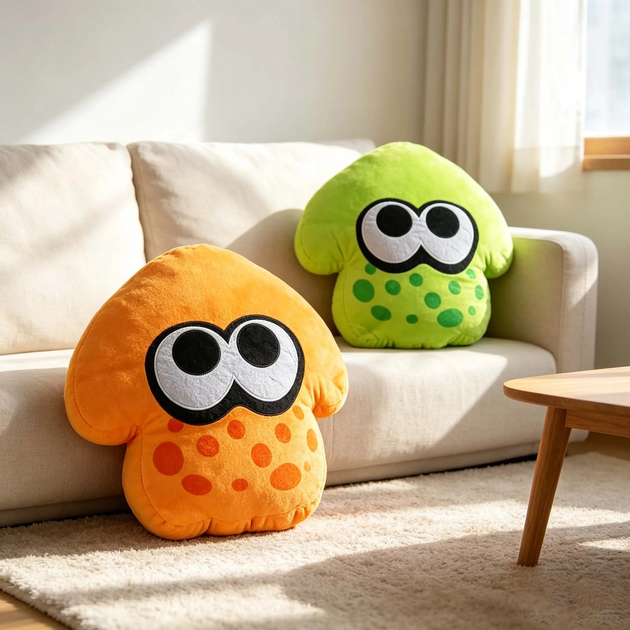 33cm Kawaii Orange Green Splatoon Inkling Anime Animal Plush Peluche Pollow Cushion Soft Stuffed Cartoon Toys Dolls Kids Gift