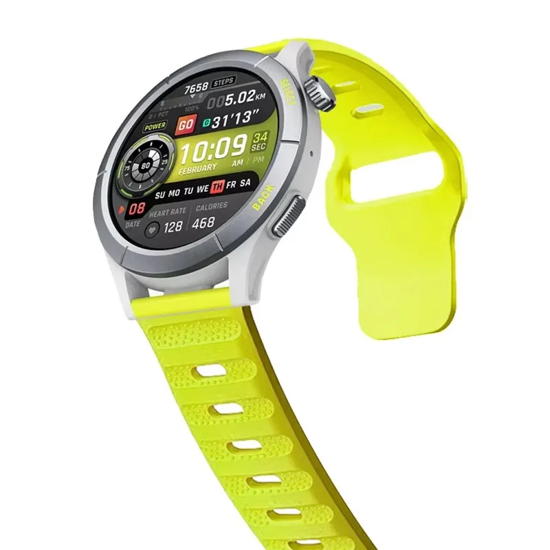 Спортивный силиконовый ремешок для Amazfit Cheetah Pro/круглый ремешок для Amazfit GTR 4 Ltd Edition GTR3 Pro 2 2e GTS mini Bip ремешок для часов