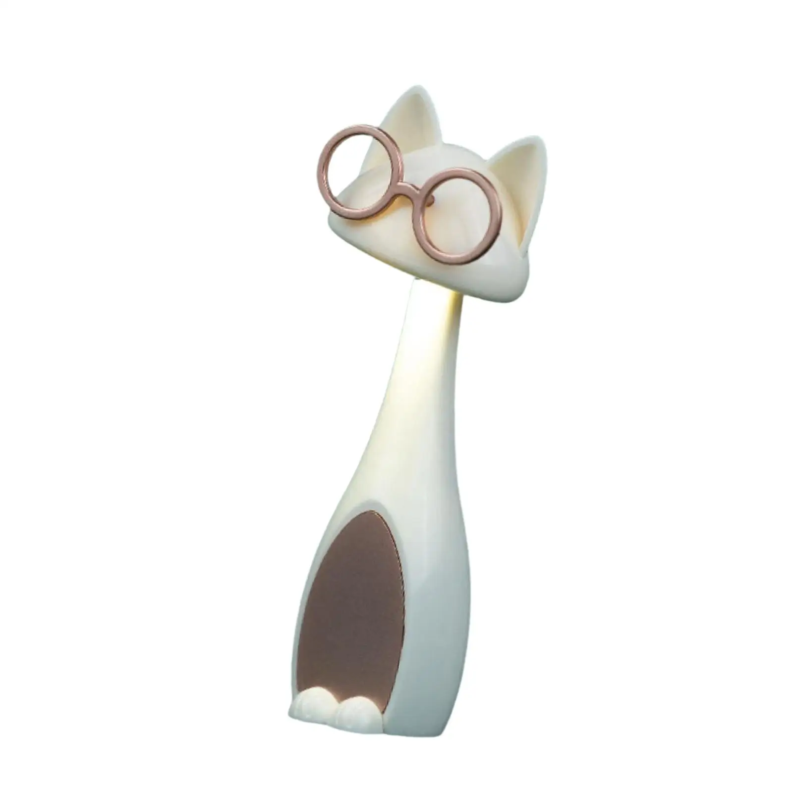 Cat Night Light Nightlight Lovely Lamp Creative Crafting Adjustable Statue Cat Figurine for Gift Farmhouse Party NightStand