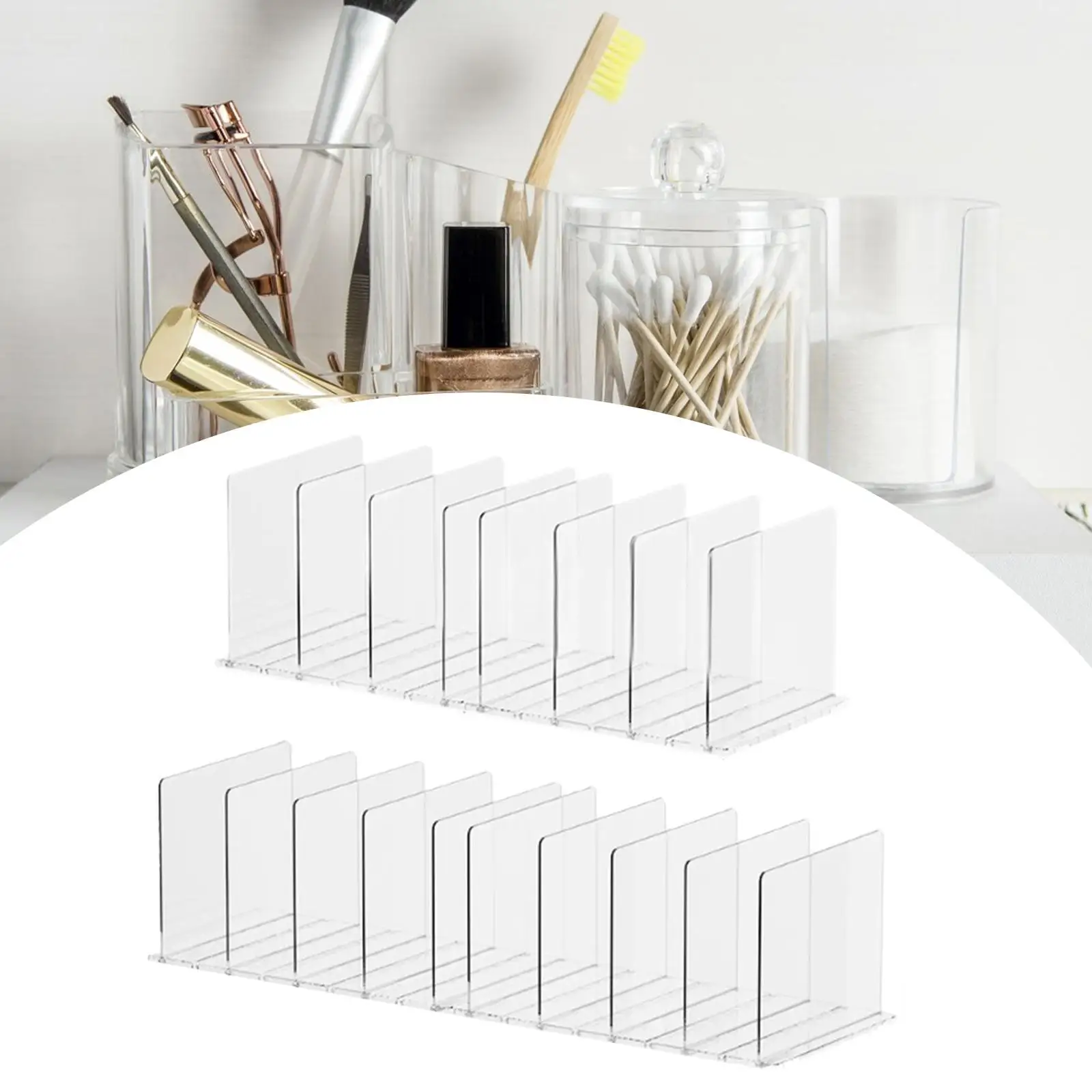 Purse Organizer for Closet Multifunction Bookshelf Separator Storage Shelf Divider for Bedroom Study Room Home Office Bathroom