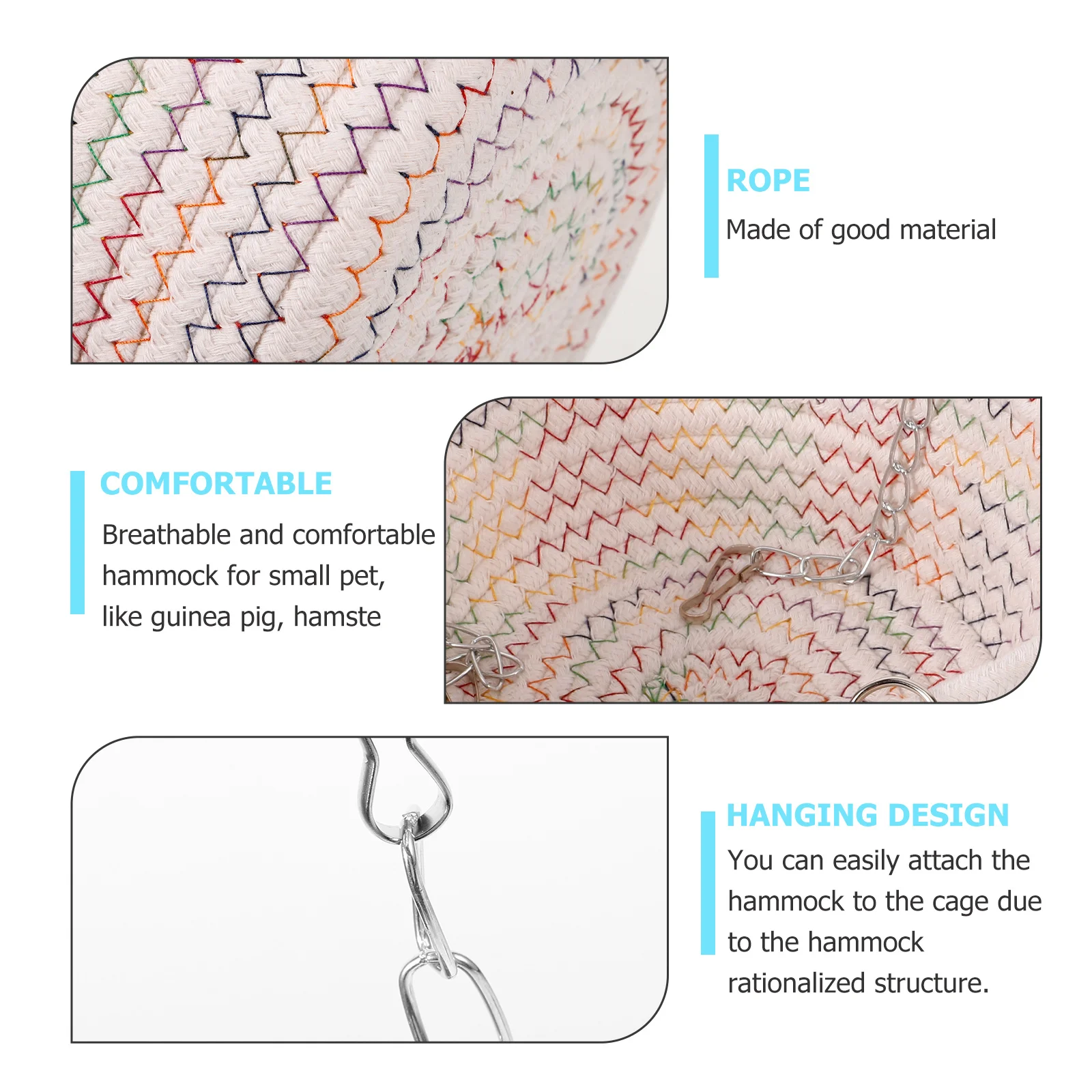 

Small Rat Hammock Cage Chew Proof Hamster Swing Bed Sleeping Nest Soft Durable Small Animal Hideout Warm Comfortable Pet Hammock