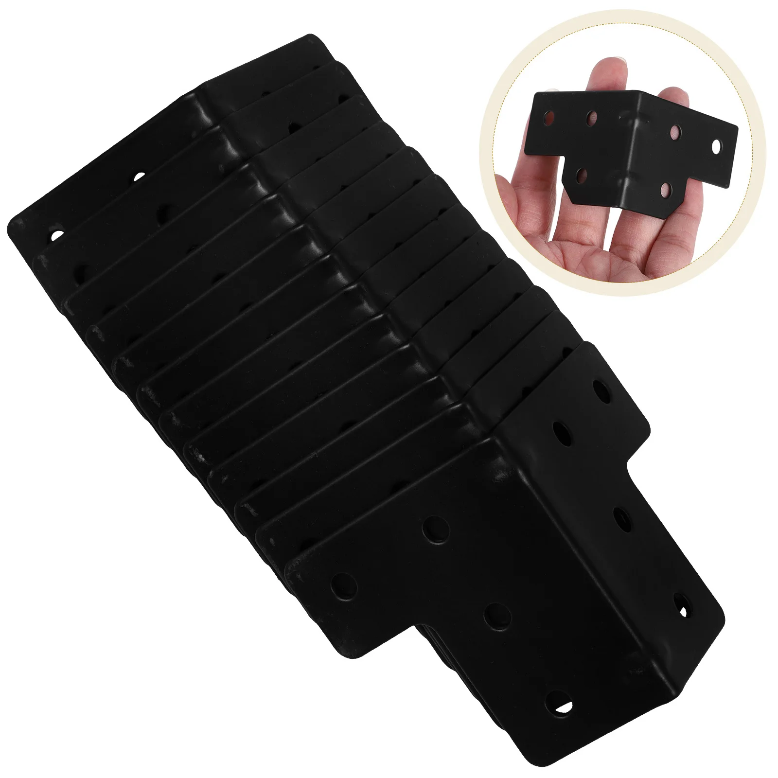 

12pcs Electroplated Corner Brackets T-Shaped Metal Edge Guards For Luggage Furniture Protection Black Triangle Corner Protectors