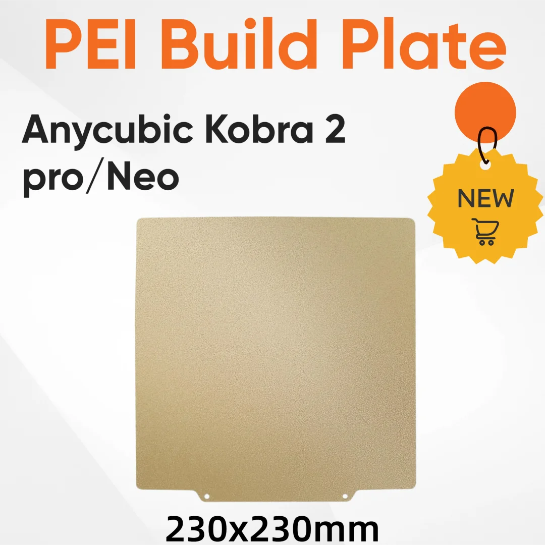 

ENERGETIC 230x230 мм артиллерийская Genius PEI строительная пластина двухсторонняя можно использовать гибкий текстурированный стальной лист PEI для Anycubic Kobra 2