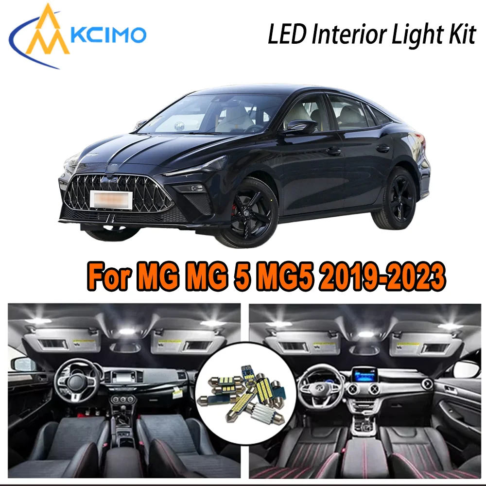 

Для MG MG 5 MG5 2019-2023 2020 2021 2022 светодиодный внутренний купол карта багажника комплект автомобильных светодиодных ламп Canbus без ошибок