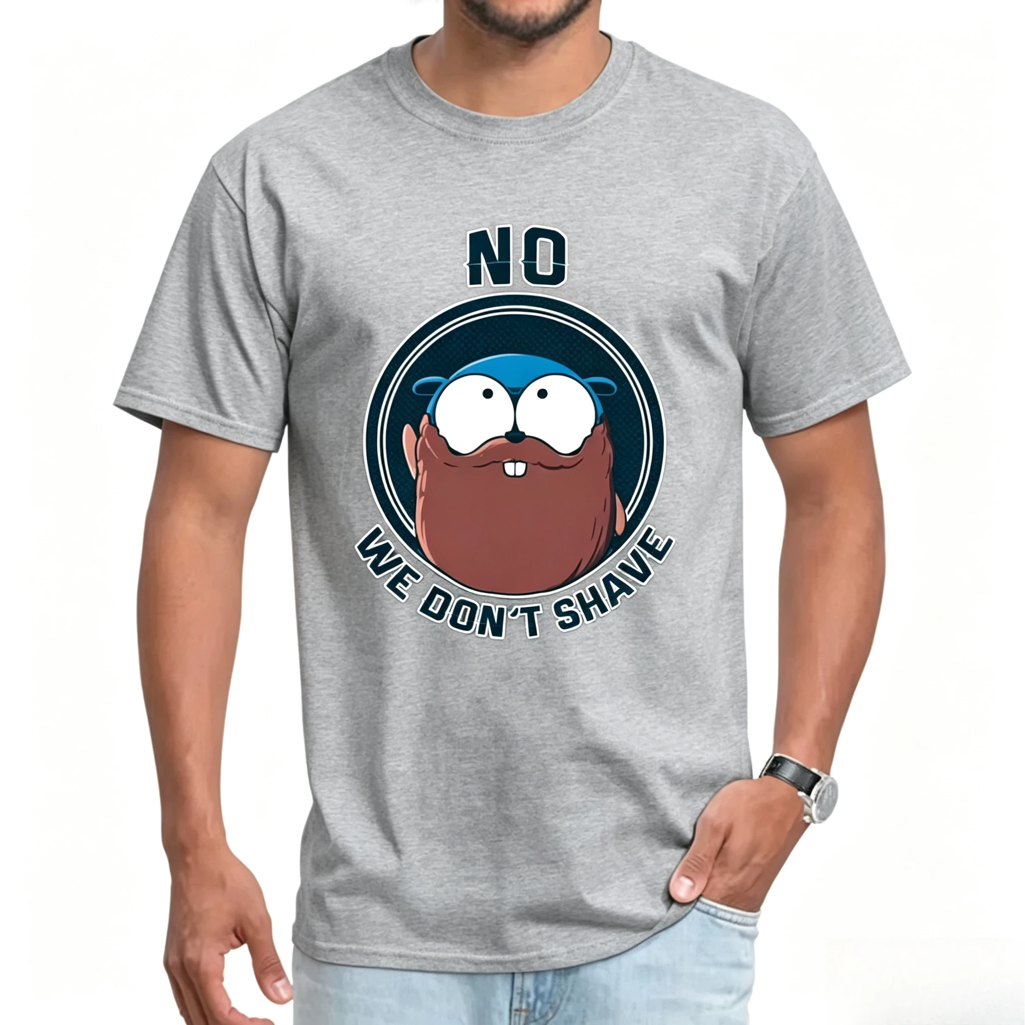 Brand Young Tees Golang Gopher Won't Shave Casual T Shirts Men Funny Tshirt Twin Peaks King Summer Tee Shirt O Neck Wholesale