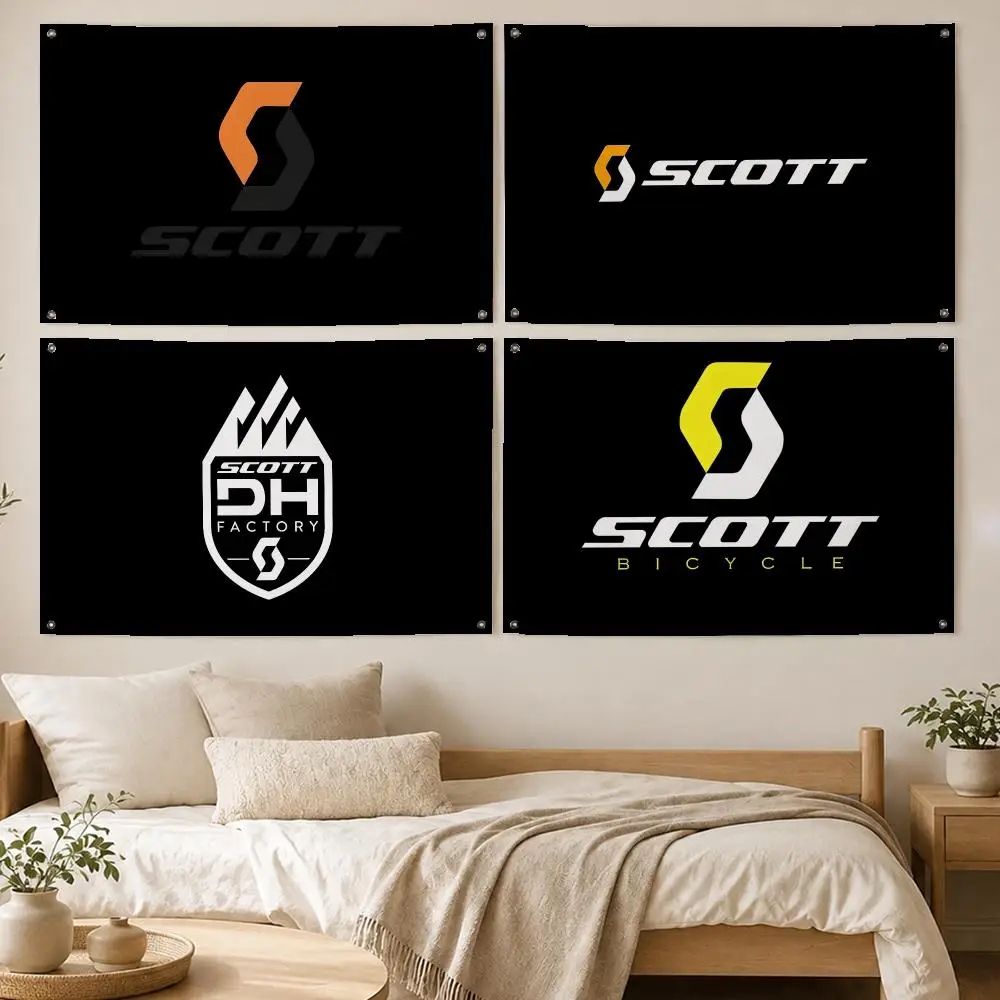 Pro Brand Scott Flags Room Bedroom Home Outdoor Wall Hanging Concert Printed Background Decoration Art Banne