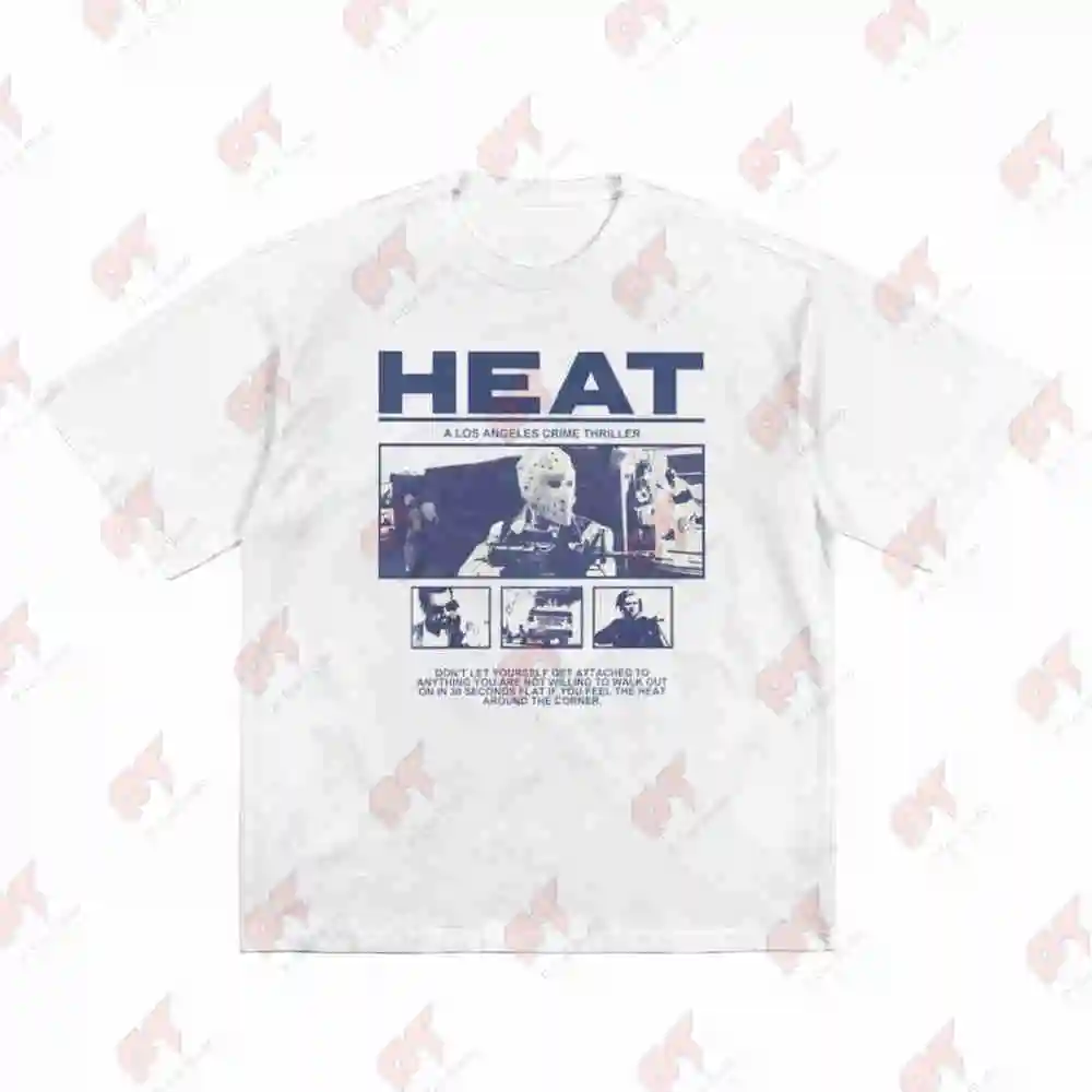 Heat Movie 1995 Bootleg Short Sleeve Tee 100% Cotton T-Shirt