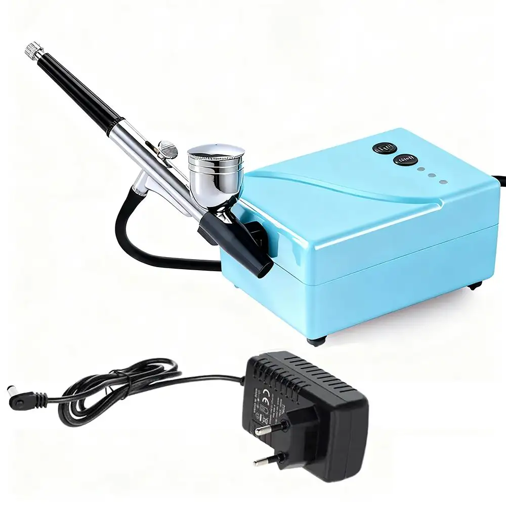 Linhaiveta Portable Airbrush with Compressor Kit Mini Air Brush Spray Gun for Cake Decorating