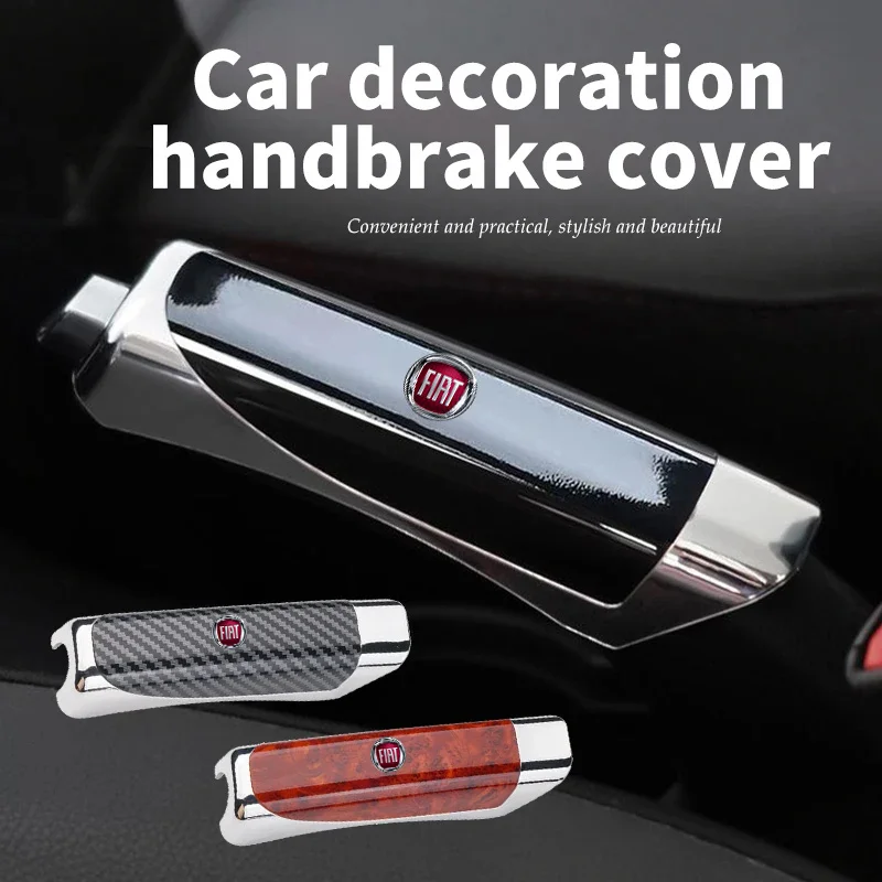 Funda protectora para freno de mano de coche, pegatina decorativa para Fiat 500 600 / 600e Grande Panda Panda Topolino 500X Tipo, accesorios