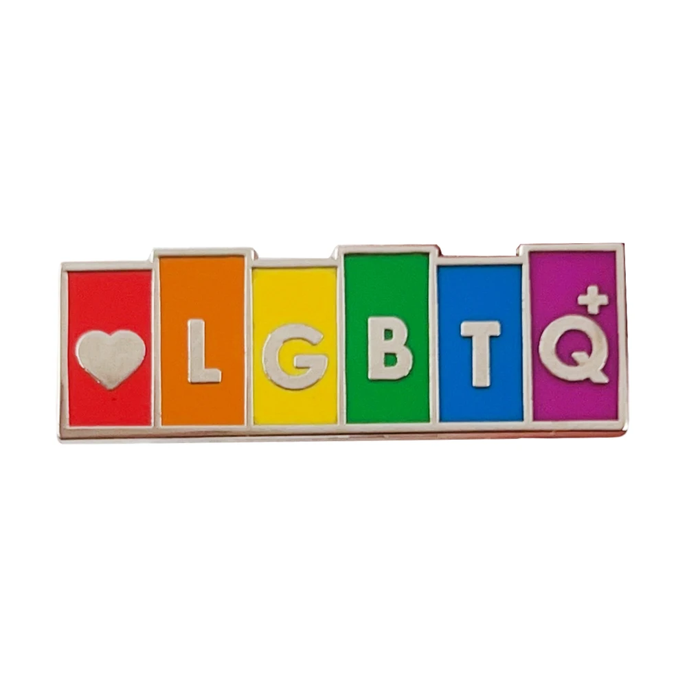 Rainbow LGBTQ+ Pride Badge Gay Flag Inspired Brooch Fashion Queer Hard Enamel Pin