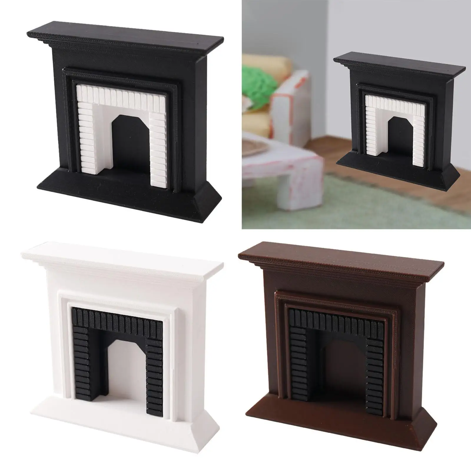 مقياس 1:12 مدفأة دمية نموذج مصغر لتزيين بيت الدمية لمناظر الحياة