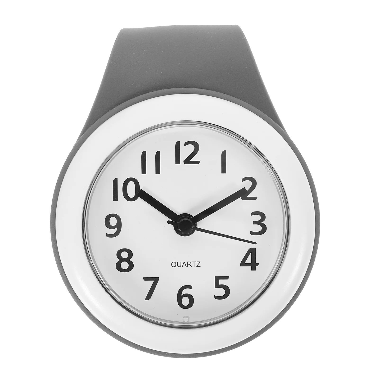 

Bathroom Suction Cup Wall Clock Decorative for Waterproof Timer Backside Hook Plastic