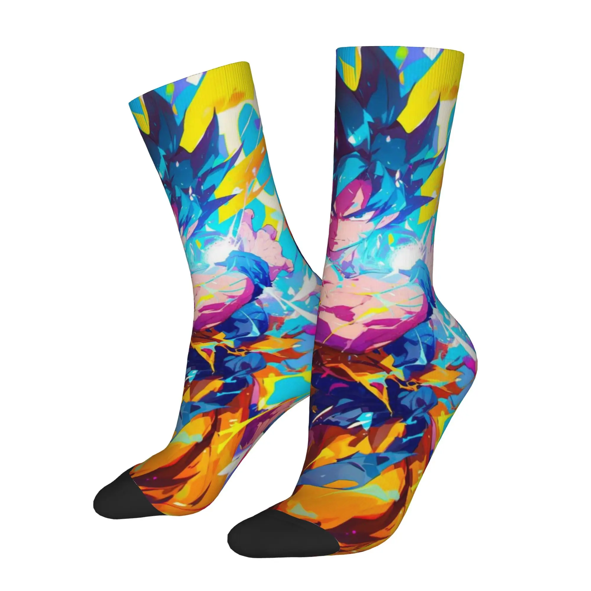 1 Pair Funny Sock Dragon Ball Son Goku (18) Vintage Quality Pattern Printed Men Socks Novelty Men's Socks