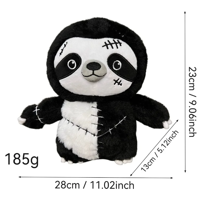 

Cute Gothic Stitched Sloth Plush Toy Soft Stuffed Plushie Doll Kawaii Kids Birthday Gift Home Room Decoration Collectible 2026