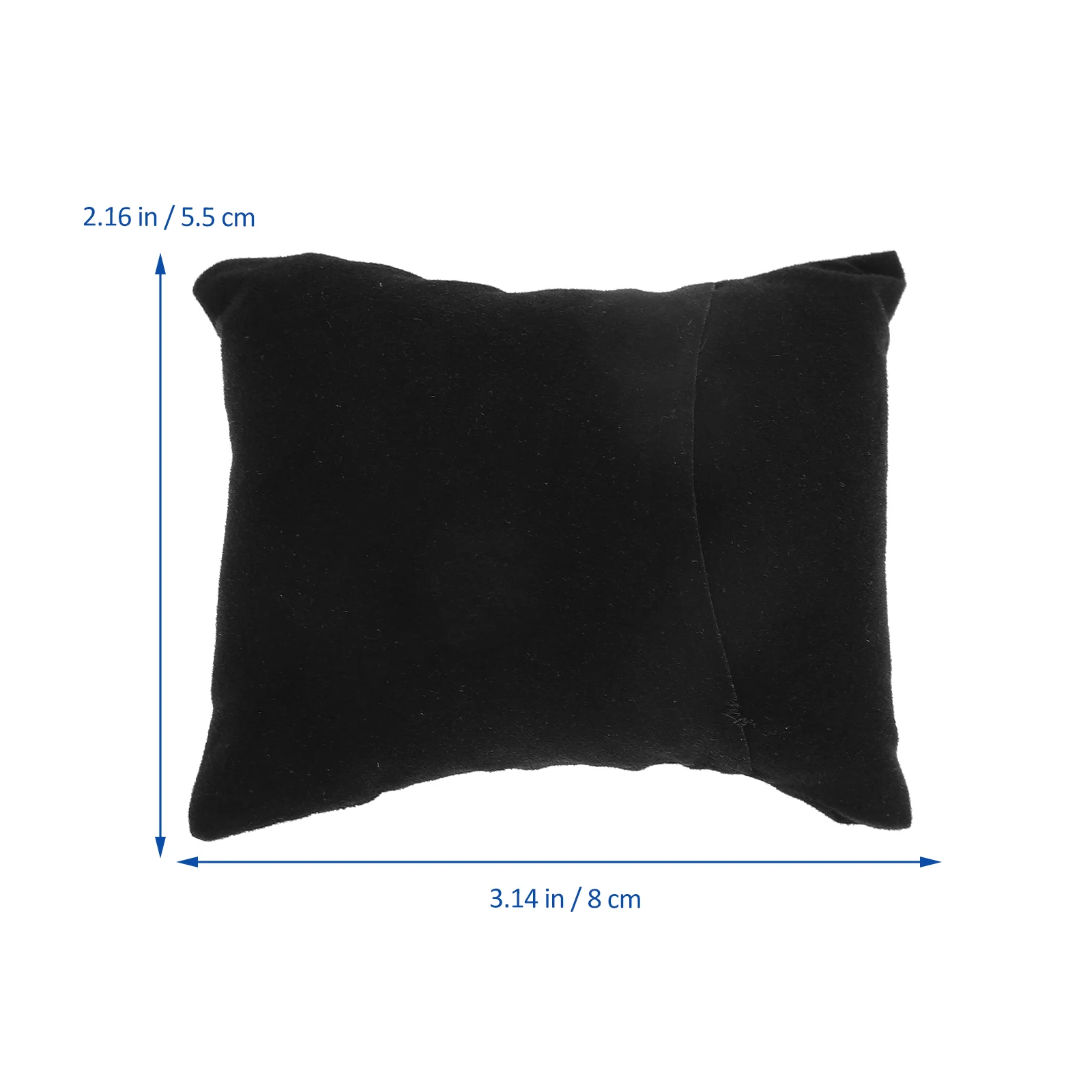 20 Pcs Showcase Watch Box Small Pillow Man Car Tray Black Fabric Jewelry Display Cushion Chain