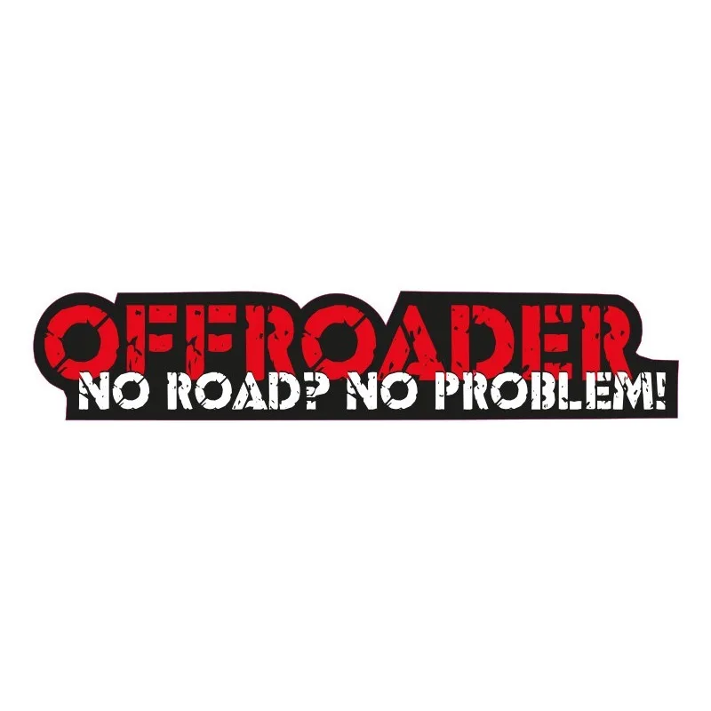 

off-roader no road no problem sticker tuning car sticker fun gag-