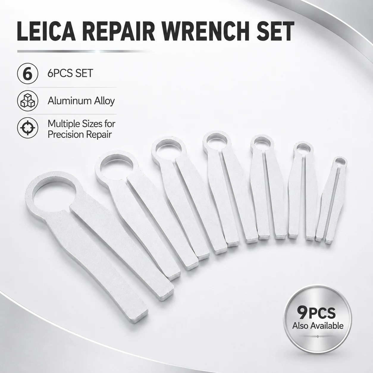 For Leica Camera Precision Repair Accessory, 6PCS 9PCS Aluminum Alloy Wrench Set Lock Ring Disassembly Tool
