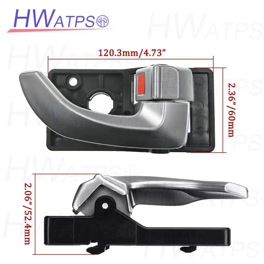 Front Rear Left Right Inside Door Handles Silver 82610-2E000 82620-2E000 83610-2E000 83620-2E000 For 2005 - 2013 Hyundai Tucson