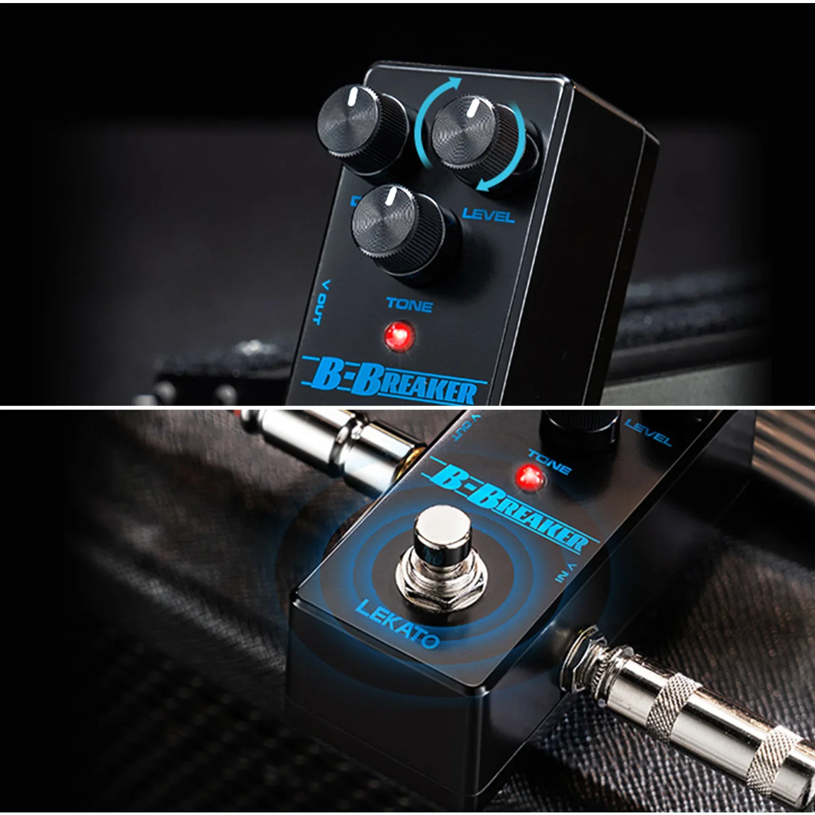 Nuevo True BypassMini Pedal de efecto de guitarra Overdrive Vintage Lekato b-breaker Pedal Overdrive aleación para guitarra eléctrica Blues