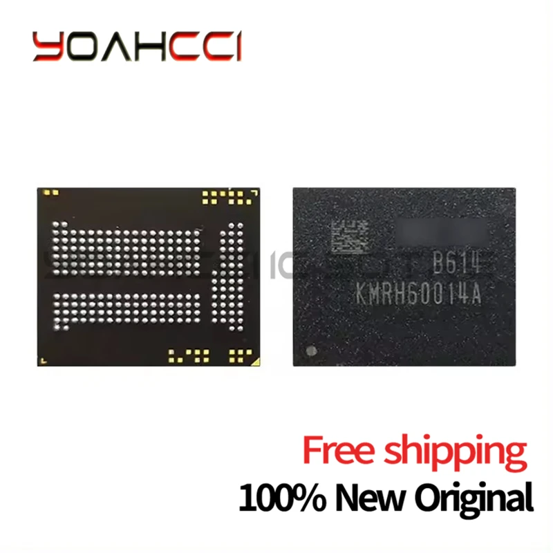 

(1piece)100% New Original KMRH60014A-B614 KMRNW0001M-B509 KMRX1000BM-B614 BGA221 EMCP Chip Free shipping