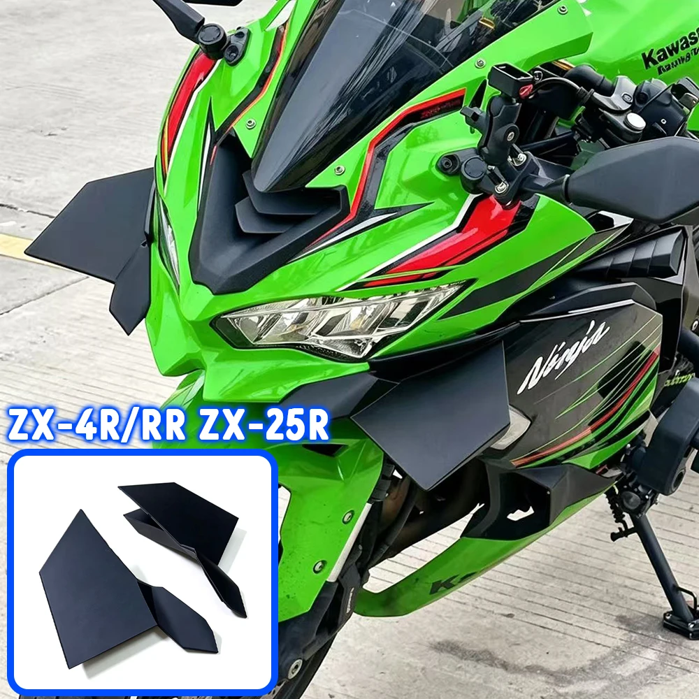 zx-4r New Motorcycle Fixed Wing Spoiler For Kawasaki ZX-4R ZX4R ZX-4RR ZX 4RR ZX-25R ZX25R Front Aerodynamic