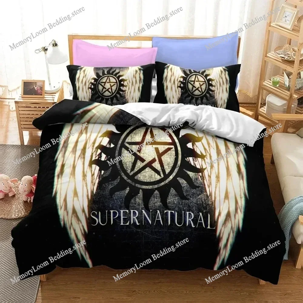 Popular TV Show Supernatural Bedding Set Comforter 3D Print Luxury Duvet Cover Set Home Textile Decor Queen King Single Size