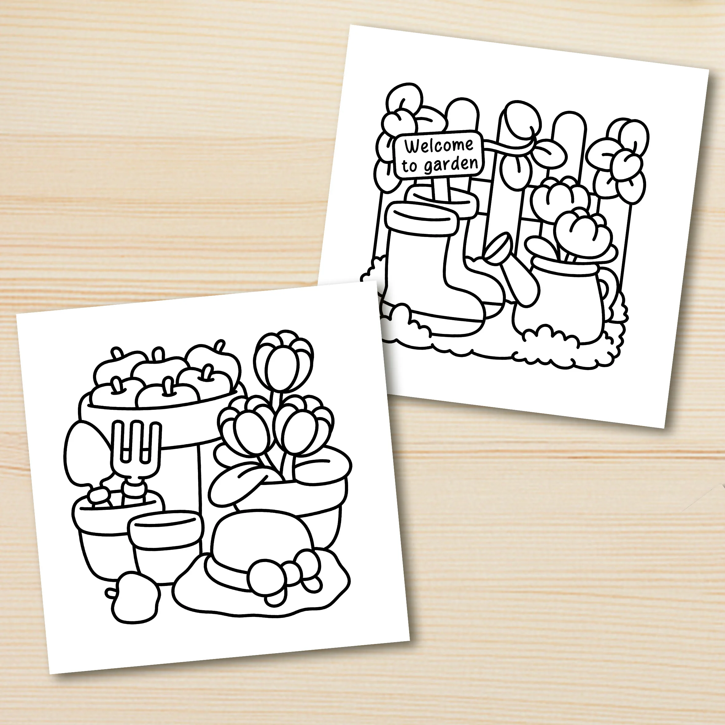 GARDENS Bold-easy Patterns Coloring Book for Adults Cute Drawing Book Perfect Gift for Party and Birthday