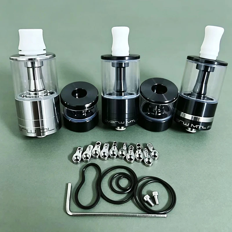 HOME Dvarw MTL FL RTA 22mm Tank 316SS Adjustable Airflow Intake Rebuildable Single Coil with 11pcs AFC Insert Spare Parts