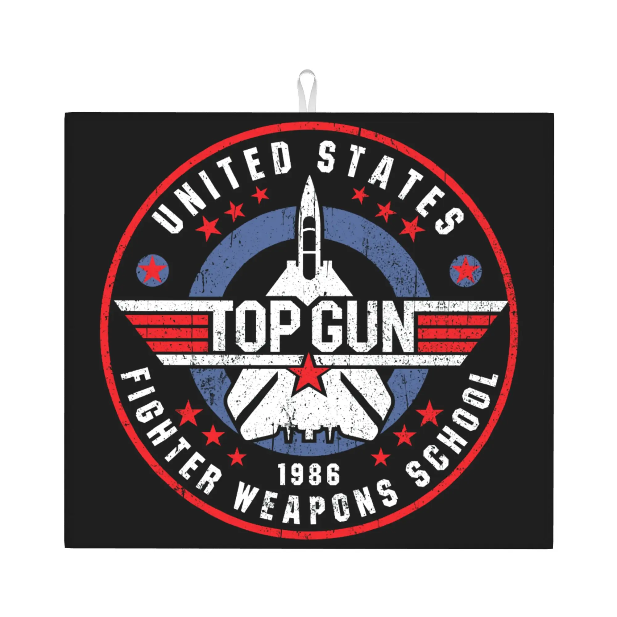 Top Gun Maverick Drying Mat For Kitchen Waterproof Non‑Slip Oil Proof Reusable Fighter Weapons Worn Countertop Protector Mat