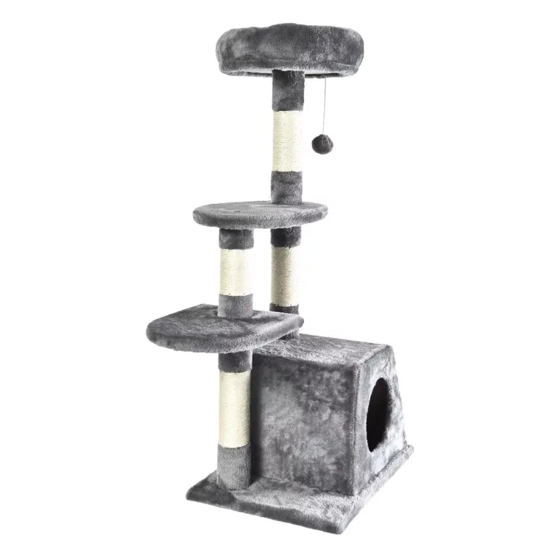 تسلق الحيوانات الأليفة متوسطة الحجم، خدش القطط، أرجوحة منزلية مثقوبة، برج القطط #4