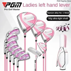 PGM Golf Carbon Club guante izquierdo para mujer, aleación de titanio, 1-madera, juego completo de 12 piezas, LTG025