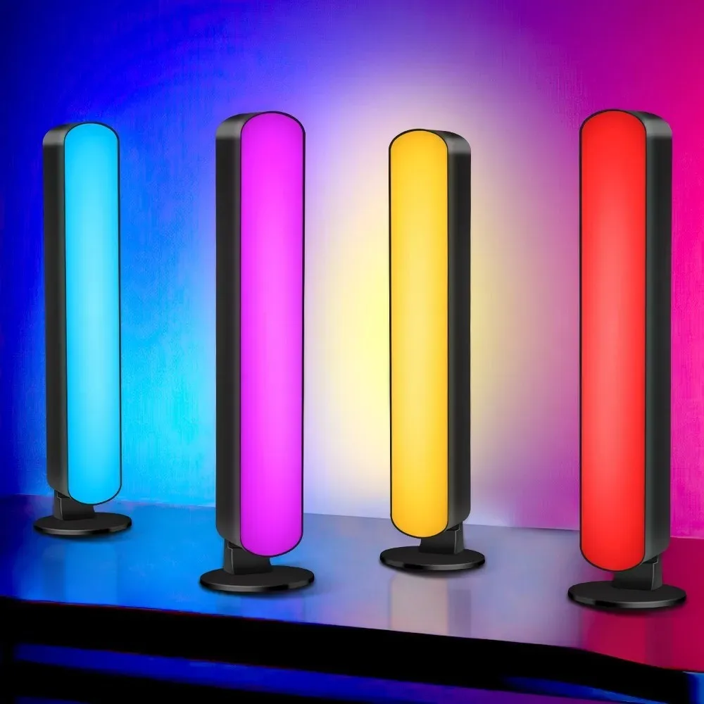 RGB Pickup Light Music Rhythm Lights Upgraded USB Rechargeable Model Christmas Decoration Desktop RGB Light Bar Music Rhythm