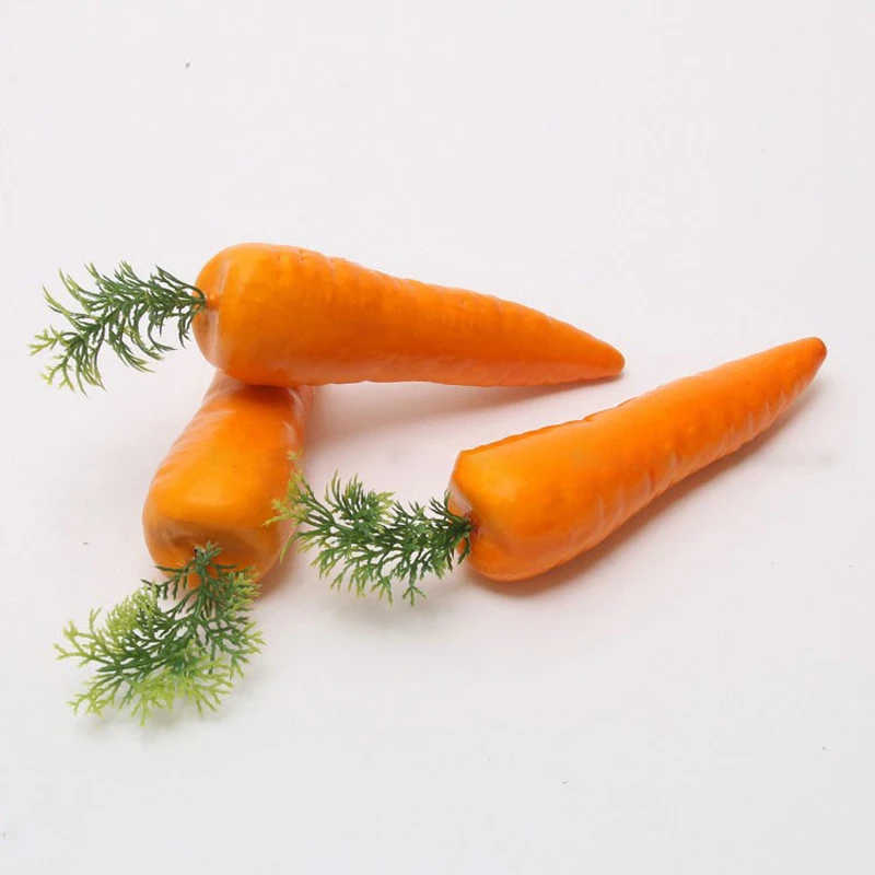 1Pc Simulation Radish Carrot Vegetable Model Early Learning Props Decoration Fruit Ornaments Toys