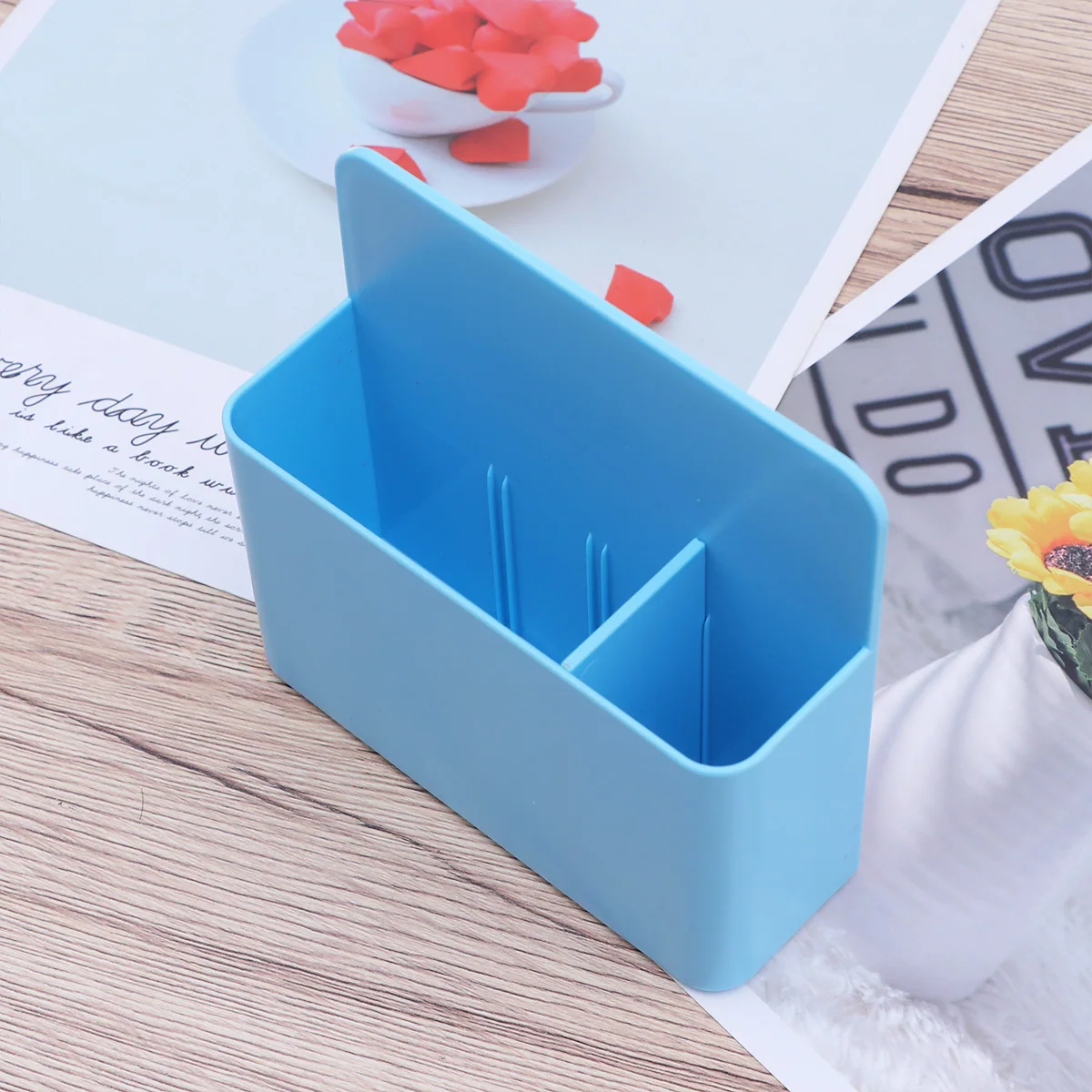 

Magnetic Stationery Organizer Plastic Box for Whiteboard Pens Markers Chalk Erasers Office Desktop Storage Chalk Drawers