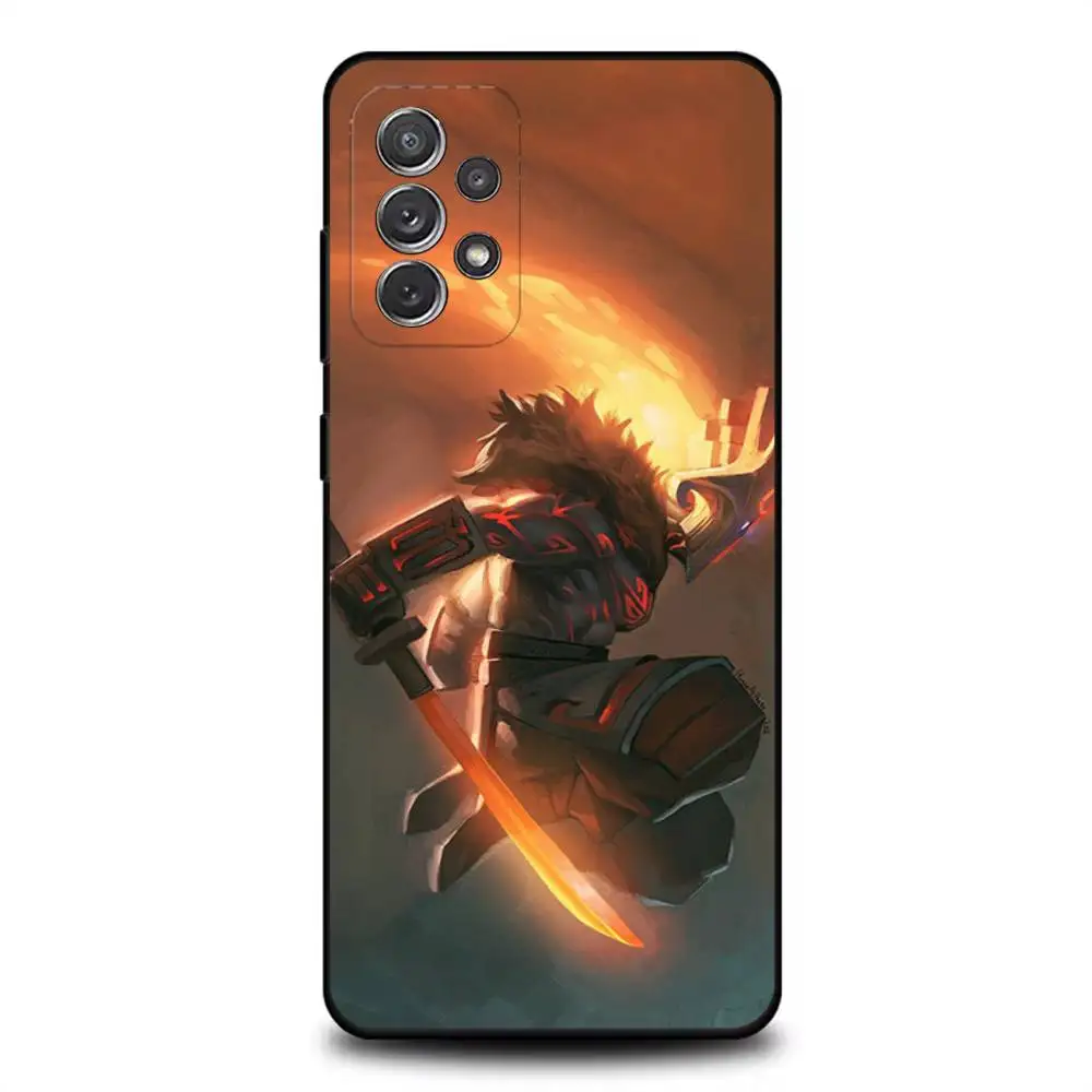 D-Dota-a 2 حافظة هاتف رائعة لهاتف سامسونج S 25,24,23,22,30,21,10,9,Ultra,Plus,Lite,FE,4,5G حافظة ناعمة سوداء