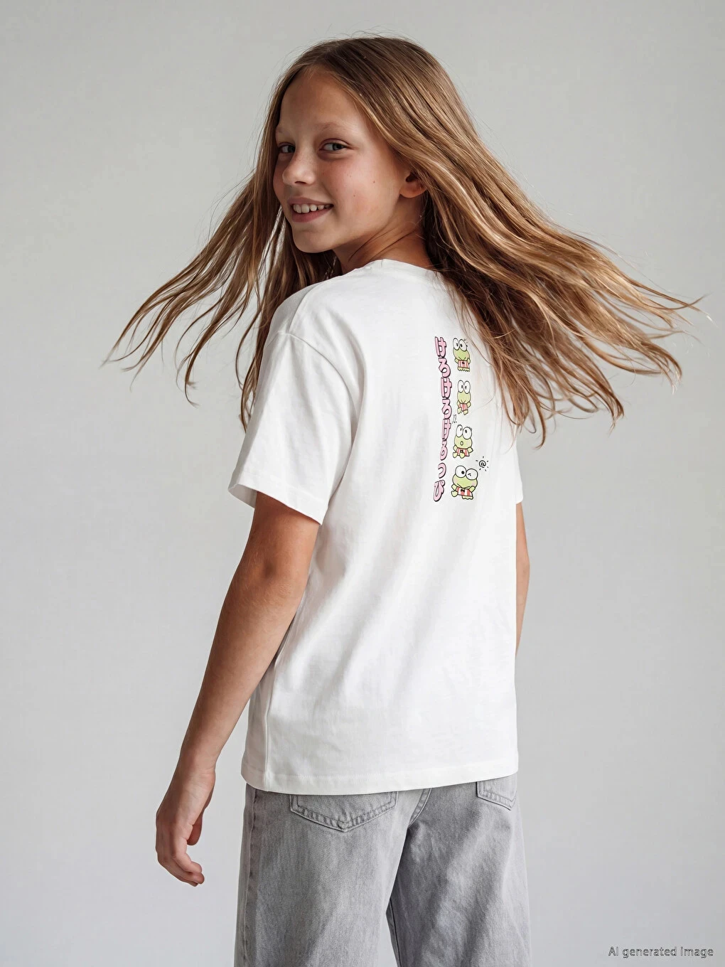 Kids Girls Kerokerokeroppi Graphic T Shirt Sanrio Cute Frog Cartoon Print Short Sleeve Cotton Summer Casual Tee Multiple Colors