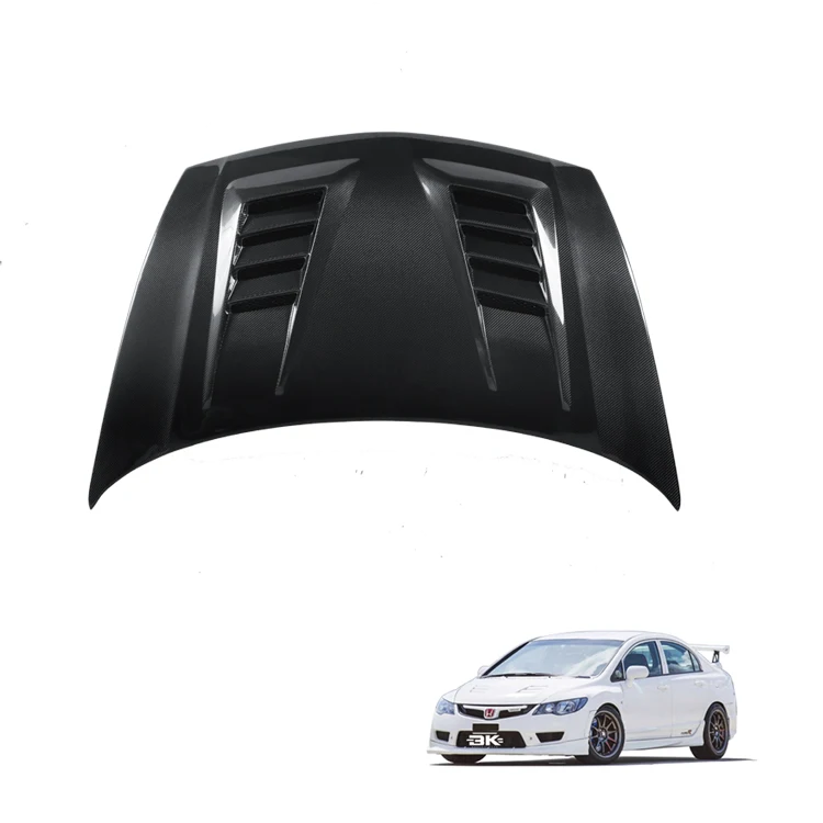

Civic FD2 Modified JSA Style Front Bonnet Car Body Parts Carbon Fiber Engine Cover Hood For Honda Civic FD2 Engine Hoods