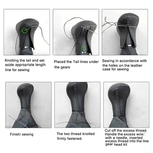 PU -Lederabdeckung für Car Gear Shift Griff, Nicht -Slip -Abdeckung für Ford Focus Fiesta Fusions Fusion SE 2014 2015 2016 10 Hauptverkaufsaustausch für neue Fiesta - №9