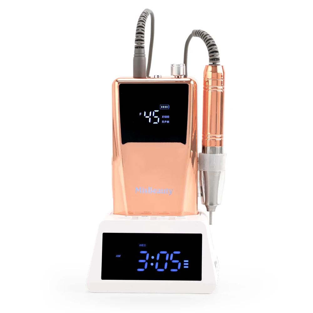 Misbeauty wiederaufladbares UV-Nagellampen- und Bohrer-Set – 128 W LED-Gel-Nageltrockner mit 45000 U/min elektrischem Feilen-Maniküre-Set ​