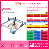 SCULPFUN S9 5.5W Laser Engraver 0.06mm Ultra-Fine Compressed Spot, Diode Laser, 0.08mm High Precision,  Engraving Area 410*420mm