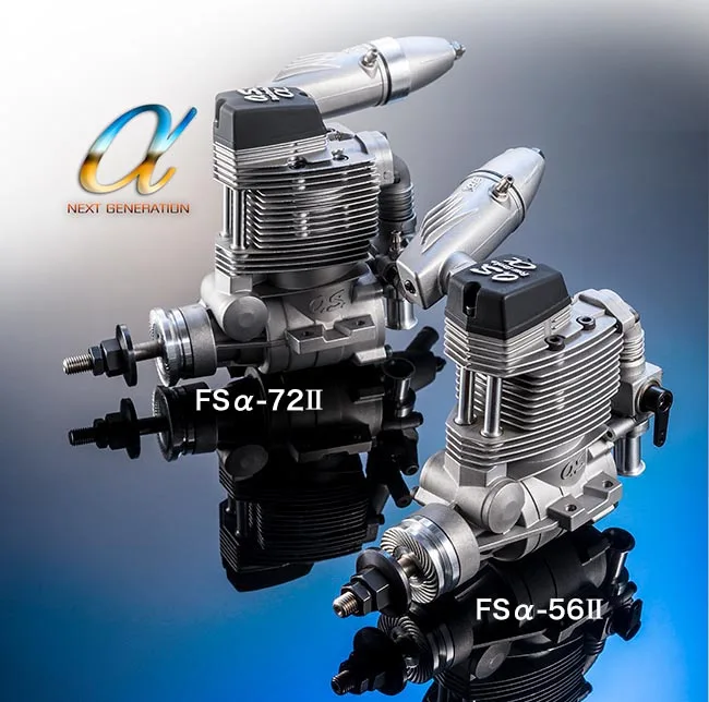 New OS FSa-72Ⅱ 4-Stroke Glow Engine, Second Generation for Scale RC Aircraft