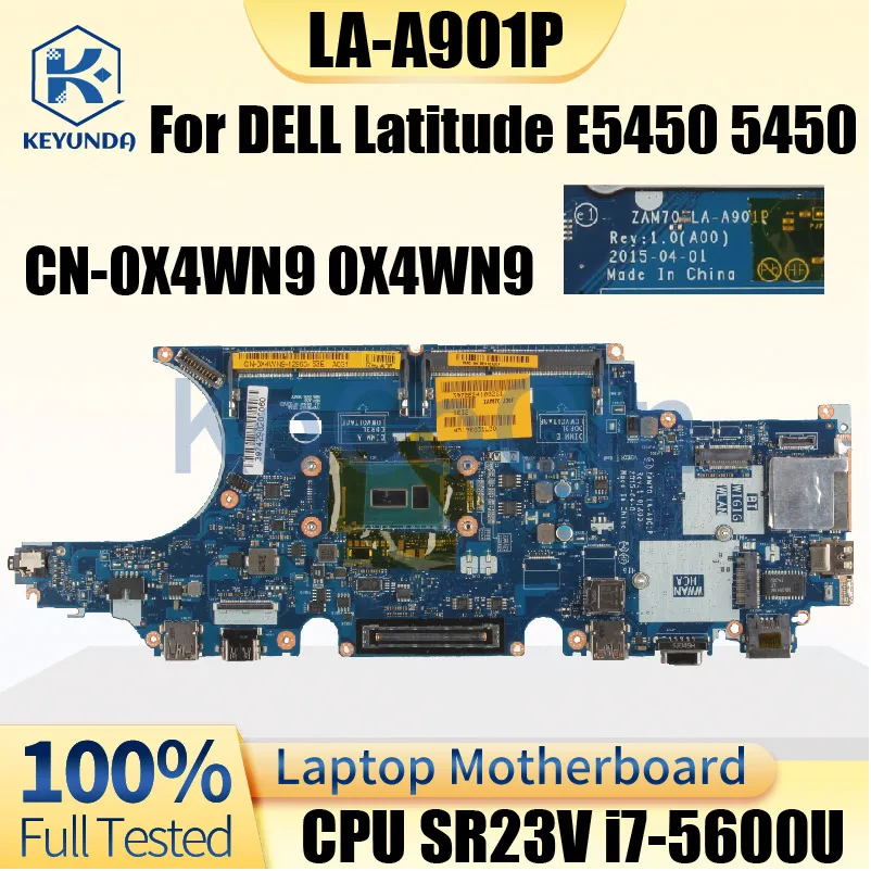 

For DELL Latitude E5450 I3-5010ULaptop Mainboard CN-0922RC 0922RC ZAM70 LA-A902P SR23Z Notebook MOTHERBOARD