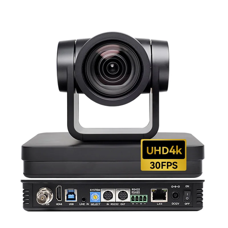 4K UHD 8MP 12X Zoom  Auto Track Video Conference Camera AI Face SDI/HDMI Onvif PTZ USB Webcam for Broadcasting Conferecning