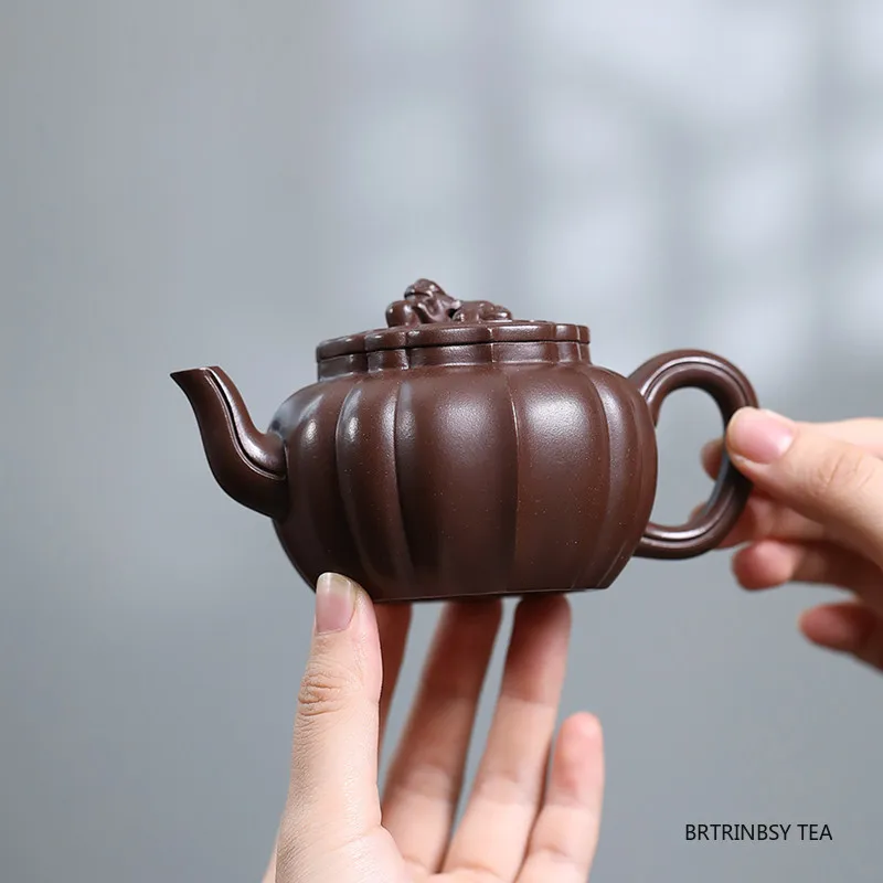 

160ml Yixing Purple Clay Teapot Chinese Handmade Tea Pot Tradition Household Kettle Teaware Raw Ore Zisha Tea Set Collection