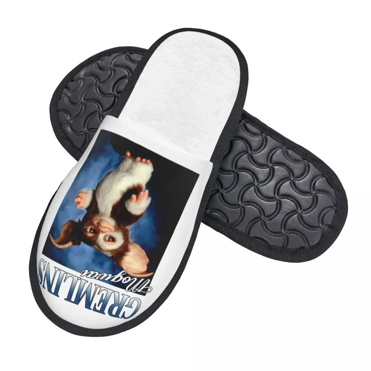 Custom Vintage Gizmo Gremlinss Memory Foam Slippers Women Soft Warm 80s Horror Retro Sci Fi Movie Mogwai House Slippers