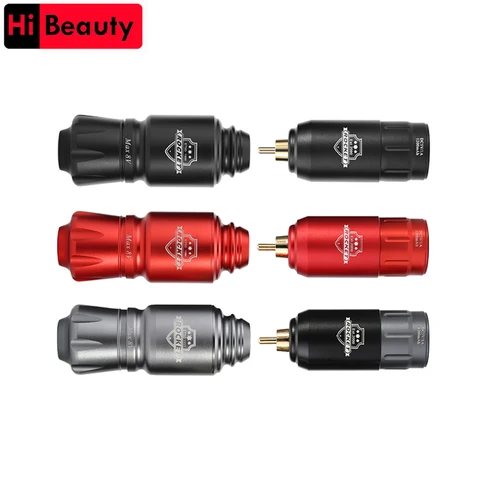 Máquina de Motor de pistola rotativa con pluma de tatuaje de cohete con enchufe RCA, batería recargable Tatu para maquillaje permanente con microagujas