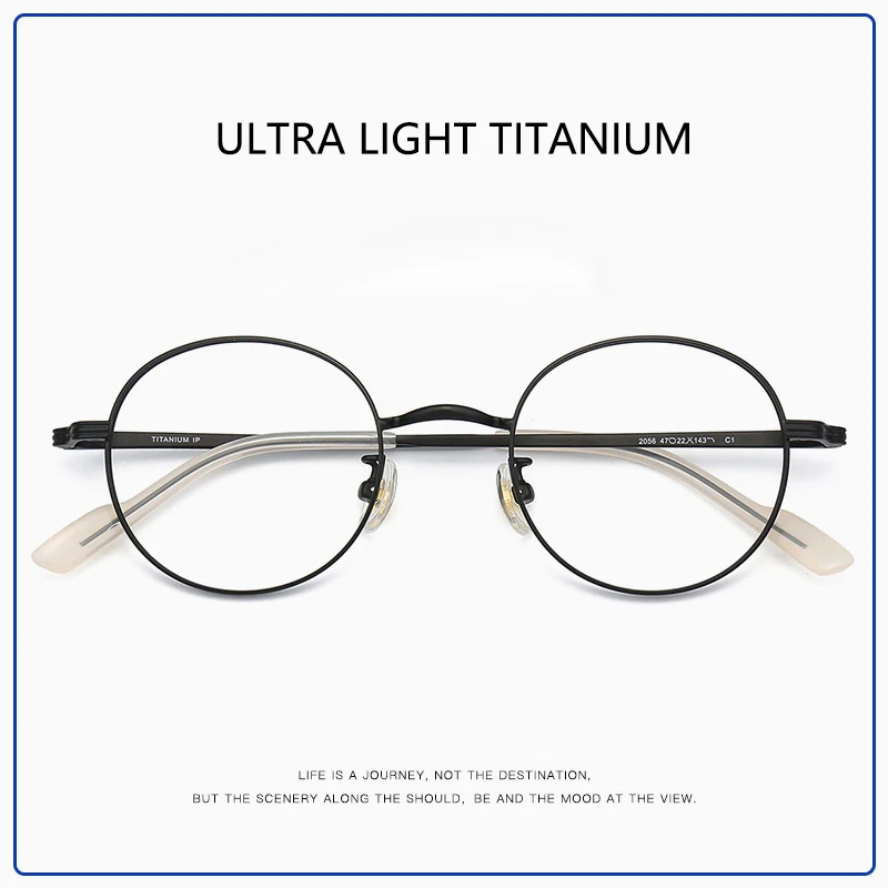 Small Size Retro Vintage Glasses Fashion Ultra Light Titanium Eyewear Myopia Optical Prescription Eyeglasses Frame Man Woman