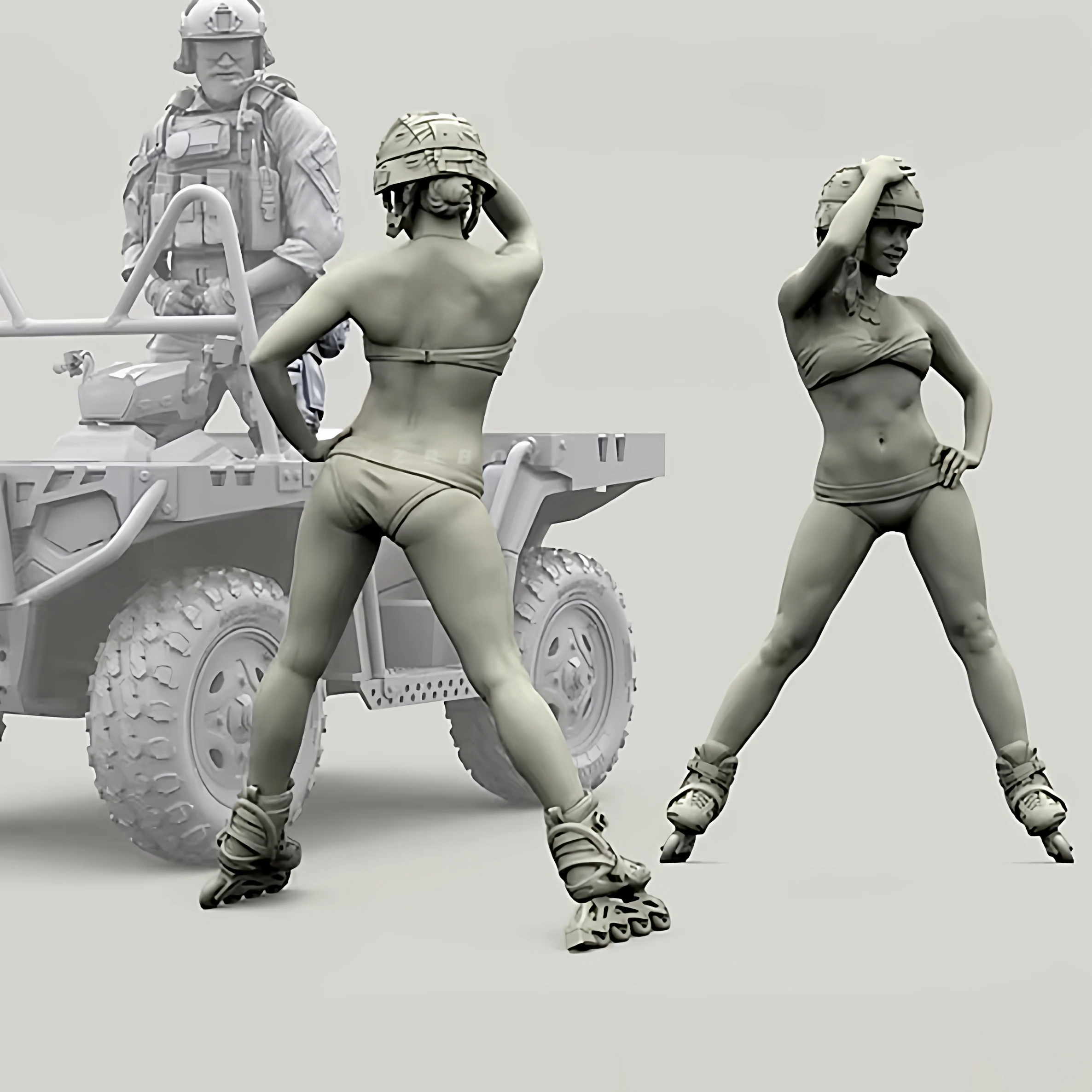 

1/35 Resin model kits figure beauty colorless and self-assembled A-2174